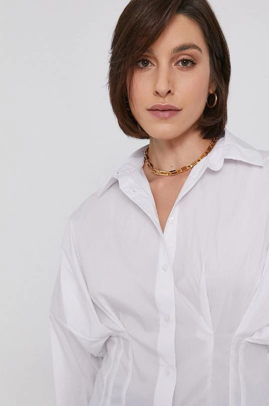 Γυναικεία Πουκάμισα Πουκάμισο Sisley χρώμα: άσπρο 4 Γυναικεία Πουκάμισα Πουκάμισο Sisley χρώμα: άσπρο - Image 4