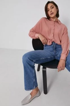 Γυναικεία Πουκάμισα Πουκάμισο Sisley χρώμα: ροζ