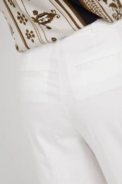 Γυναικεία Υφασμάτινα Παντελόνι Sisley άσπρο, -Εξοδος Sisley Κατάστημα unnamed file 3940