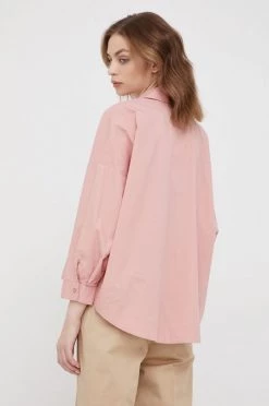 Γυναικεία Πουκάμισα Βαμβακερό πουκάμισο Sisley ροζ, -Εξοδος Sisley Κατάστημα unnamed file 3953