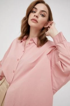 Γυναικεία Πουκάμισα Βαμβακερό πουκάμισο Sisley ροζ, -Εξοδος Sisley Κατάστημα unnamed file 3954