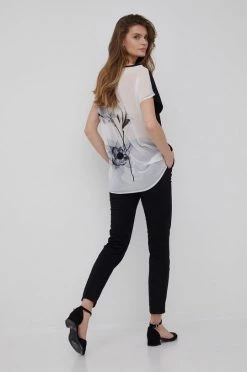 Γυναικεία Μπλούζες Μπλουζάκι Sisley άσπρο