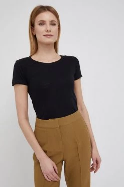 Γυναικεία Κοντομάνικο Μπλουζάκι Sisley χρώμα: μαύρο