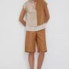 Γυναικεία Σορτς Sisley χρώμα: μπεζ,
