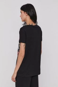 Γυναικεία Κοντομάνικο Βαμβακερό μπλουζάκι Sisley μαύρο -Εξοδος Sisley Κατάστημα unnamed file 4014