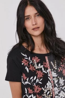 Γυναικεία Κοντομάνικο Βαμβακερό μπλουζάκι Sisley μαύρο -Εξοδος Sisley Κατάστημα unnamed file 4015