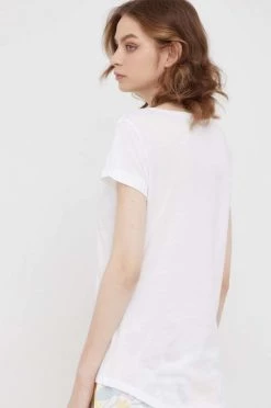 Γυναικεία Κοντομάνικο Βαμβακερό μπλουζάκι Sisley άσπρο -Εξοδος Sisley Κατάστημα unnamed file 4034