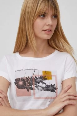 Γυναικεία Κοντομάνικο Βαμβακερό μπλουζάκι Sisley άσπρο 8 Γυναικεία Κοντομάνικο Βαμβακερό μπλουζάκι Sisley άσπρο -Εξοδος Sisley Κατάστημα unnamed file 4045