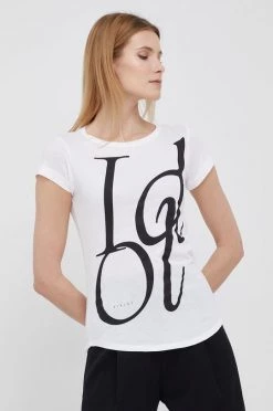 Γυναικεία Κοντομάνικο Βαμβακερό μπλουζάκι Sisley άσπρο -Εξοδος Sisley Κατάστημα unnamed file 4055