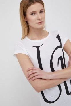 Γυναικεία Κοντομάνικο Βαμβακερό μπλουζάκι Sisley άσπρο -Εξοδος Sisley Κατάστημα unnamed file 4056