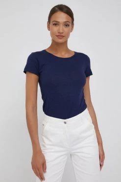 Γυναικεία Κοντομάνικο Μπλουζάκι Sisley χρώμα: ναυτικό μπλε