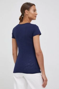 Γυναικεία Κοντομάνικο Μπλουζάκι Sisley χρώμα: ναυτικό μπλε -Εξοδος Sisley Κατάστημα unnamed file 4060