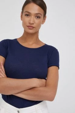 Γυναικεία Κοντομάνικο Μπλουζάκι Sisley χρώμα: ναυτικό μπλε -Εξοδος Sisley Κατάστημα unnamed file 4061