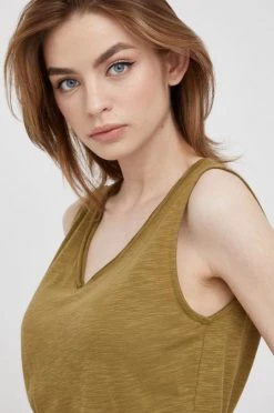 Γυναικεία Αμάνικος Top Sisley πράσινο