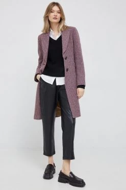 Γυναικεία Παλτά Παλτό από μείγμα μαλλιού Sisley μοβ,