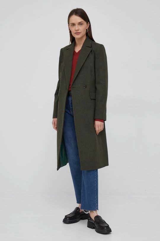 Γυναικεία Παλτά Παλτό από μείγμα μαλλιού Sisley πράσινο, 2 Γυναικεία Παλτά Παλτό από μείγμα μαλλιού Sisley πράσινο, - Image 2
