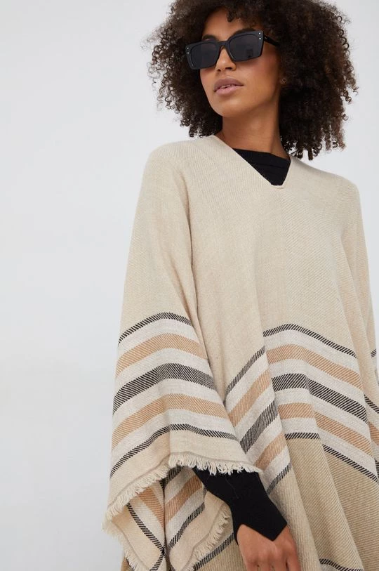 Γυναικεία Πόντσο με μείγμα μαλλιού Sisley πολύχρωμο 1 Γυναικεία Πόντσο με μείγμα μαλλιού Sisley πολύχρωμο