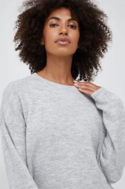 Γυναικεία Χωρίς φερμουάρ Πουλόβερ με προσθήκη μαλλιού Sisley χρώμα: γκρι,