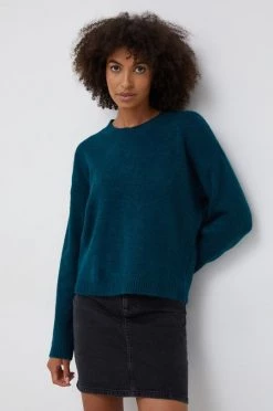 Γυναικεία Χωρίς φερμουάρ Πουλόβερ με προσθήκη μαλλιού Sisley χρώμα: πράσινο,