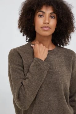 Γυναικεία Χωρίς φερμουάρ Πουλόβερ με προσθήκη μαλλιού Sisley χρώμα: καφέ, -Εξοδος Sisley Κατάστημα unnamed file 546