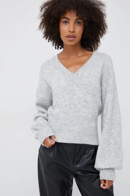 Γυναικεία Χωρίς φερμουάρ Πουλόβερ με προσθήκη μαλλιού Sisley χρώμα: γκρι, 1 Γυναικεία Χωρίς φερμουάρ Πουλόβερ με προσθήκη μαλλιού Sisley χρώμα: γκρι,