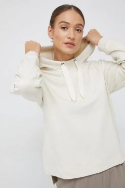 Γυναικεία Χωρίς φερμουάρ Μπλούζα Sisley μπεζ, με κουκούλα