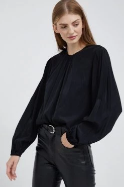 Γυναικεία Μπλούζες Μπλουζάκι Sisley μαύρο