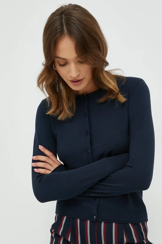 Γυναικεία Με φερμουάρ Πλεκτή ζακέτα Sisley ναυτικό μπλε 2 Γυναικεία Με φερμουάρ Πλεκτή ζακέτα Sisley ναυτικό μπλε - Image 2