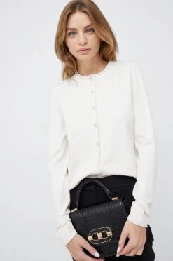 Γυναικεία Με φερμουάρ Πλεκτή ζακέτα Sisley μπεζ