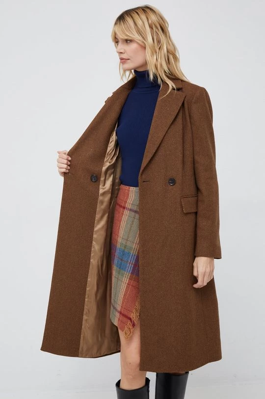 Γυναικεία Παλτά Παλτό από μείγμα μαλλιού Sisley καφέ 6 Γυναικεία Παλτά Παλτό από μείγμα μαλλιού Sisley καφέ - Image 6