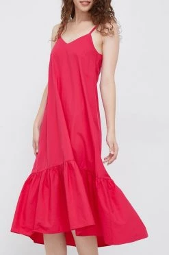 Γυναικεία Φορέματα Βαμβακερό φόρεμα Sisley ροζ, -Εξοδος Sisley Κατάστημα unnamed file 858