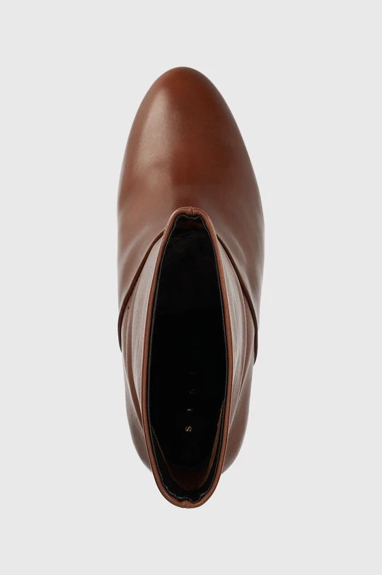 Γυναικεία Μποτάκια Δερμάτινες μπότες Sisley χρώμα: καφέ, 4 Γυναικεία Μποτάκια Δερμάτινες μπότες Sisley χρώμα: καφέ, - Image 4