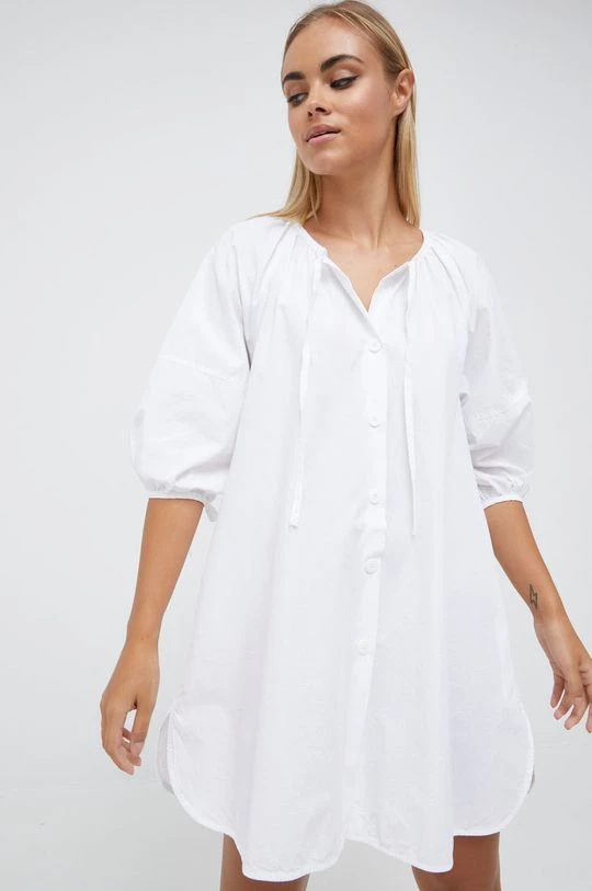 Γυναικεία Φορέματα Βαμβακερό φόρεμα Sisley άσπρο, 1 Γυναικεία Φορέματα Βαμβακερό φόρεμα Sisley άσπρο,