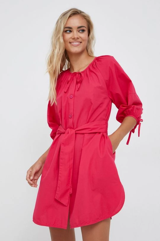 Γυναικεία Φορέματα Βαμβακερό φόρεμα Sisley ροζ, 2 Γυναικεία Φορέματα Βαμβακερό φόρεμα Sisley ροζ, - Image 2