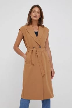 Γυναικεία Γιλέκα Αμάνικο μπουφάν Sisley χρώμα: μπεζ -Εξοδος Sisley Κατάστημα unnamed file 887