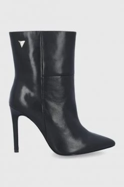 Γυναικεία Μποτάκια Δερμάτινες μπότες Sisley χρώμα: μαύρο