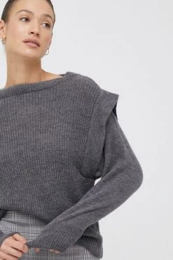 Γυναικεία Χωρίς φερμουάρ Πουλόβερ με προσθήκη μαλλιού Sisley χρώμα: γκρι, -Εξοδος Sisley Κατάστημα unnamed file 946