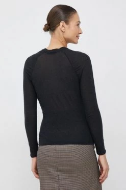 Γυναικεία Μακρυμάνικο Πουκάμισο μακρυμάνικο με μείγμα μαλλιού Sisley μαύρο -Εξοδος Sisley Κατάστημα unnamed file 950