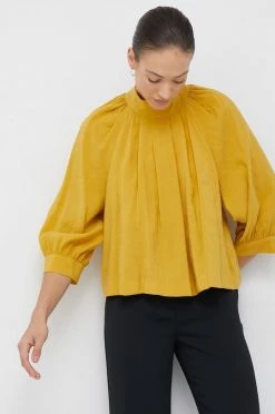 Γυναικεία Μπλούζες Μπλουζάκι Sisley κίτρινο